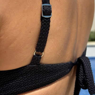 Biquíni Aro com Calcinha Fita Carmel Preto
