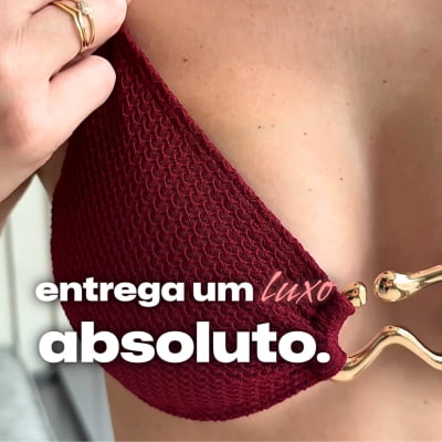 Biquíni Cortininha Maré com Cintura Alta e Cordão Carmel 