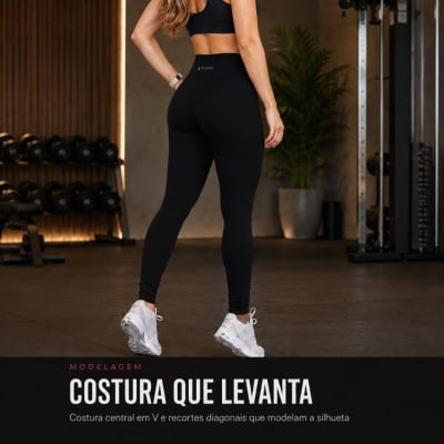 Conjunto Top Nadador com Legging Calça Legging Montaria | AMARIM