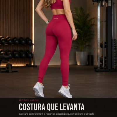 Conjunto Top Nadador com Legging Calça Legging Montaria | AMARIM