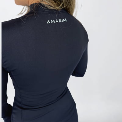 Jaqueta Fitness Slim Gola Alta e Dedeira Preto