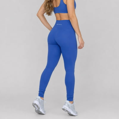 Calça Legging Fitness Montaria Cintura Alta Azul