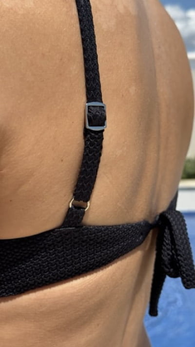 Top Biquíni Aro Carmel Preto ( Peça Avulsa )